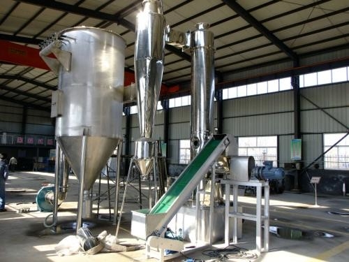 25-60kg / H Paslanmaz Çelik Döner Flaş Kurutucu Vidalı Besleme Endüstriyel Kurutma Makinesi
