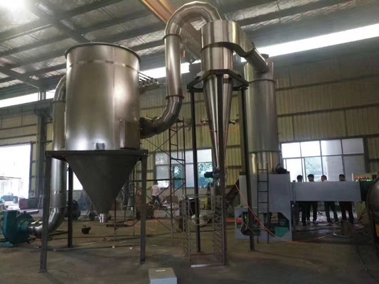 25-60kg / H Paslanmaz Çelik Döner Flaş Kurutucu Vidalı Besleme Endüstriyel Kurutma Makinesi