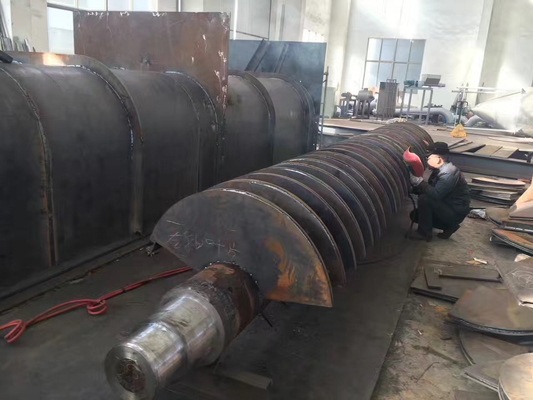 10 rpm'den 25 rpm'ye 4KW İçi Boş Kürek Kurutucu Enerji Tasarruflu Çamur Kurutma Makinesi