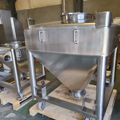 Tek Kol Kaldırma Kare Koni IBC Bin Blender Farmasötik Endüstriyel Kimyasal Karıştırıcı