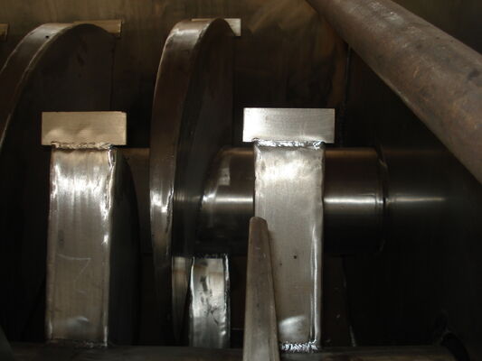 Yatay çamur boş bıçak kürek kurutucu Enerji tasarrufu