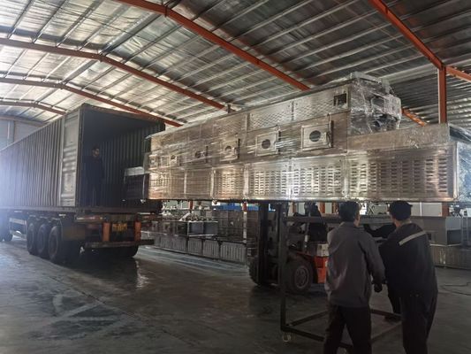 Paslanmaz Çelik Bant Sürekli Mikrodalga Kurutucu Sterilizasyon Konveyör Kurutma Makinesi