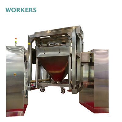 Tek Kol Kaldırma Kare Koni IBC Bin Blender Farmasötik Endüstriyel Kimyasal Karıştırıcı